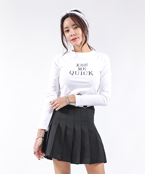 Unique 962 키스미 링절개 크롭티