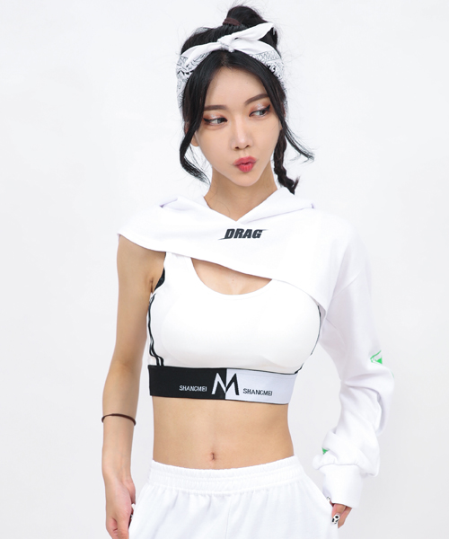 Unique 755 드레그 언발후드 크롭~