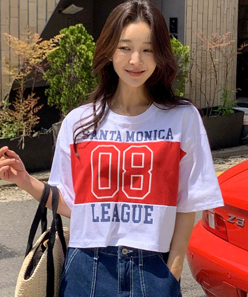 Unique1474 모니카 배색크롭~