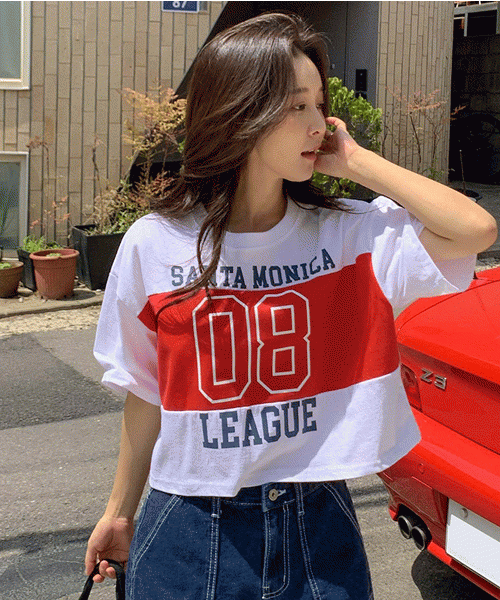 Unique1474 모니카 배색크롭~