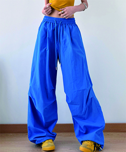 Unique1499 쿨와이드 힙합 스트링팬츠