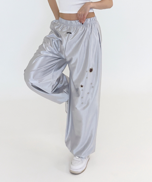 Unique1500 아일렛 스터디 할렘팬츠~