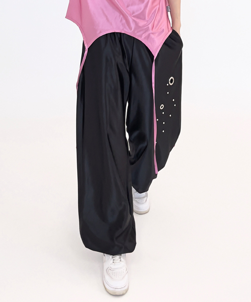 Unique1500 아일렛 스터디 할렘팬츠~