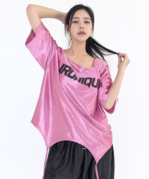 Unique1501 아이로니크 스터디 오프반팔~