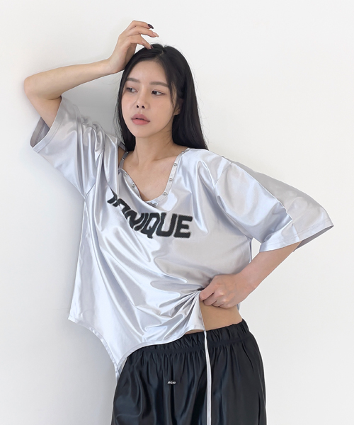 Unique1501 아이로니크 스터디 오프반팔~