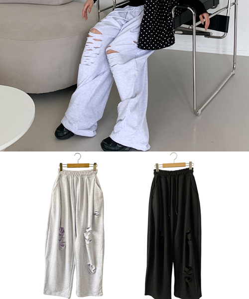 Unique1508 쭈리 구제 와이드팬츠