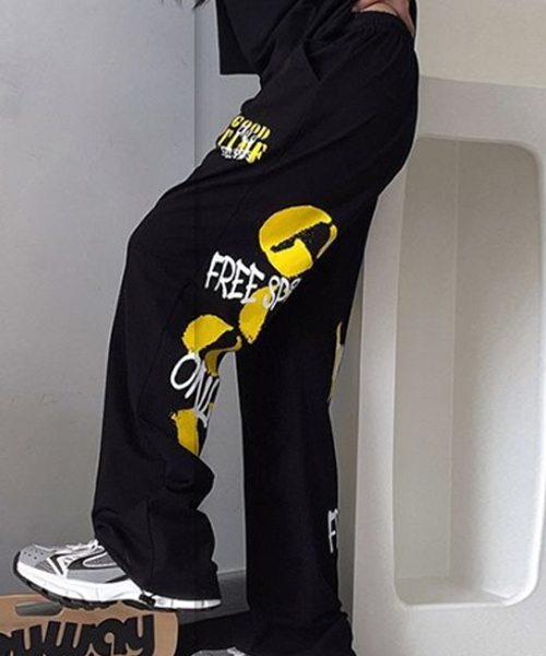 Unique1517 굿타임 백레터팬츠~