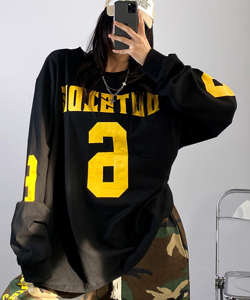 Unique1529 넘버6 고딕 오버핏티셔츠~