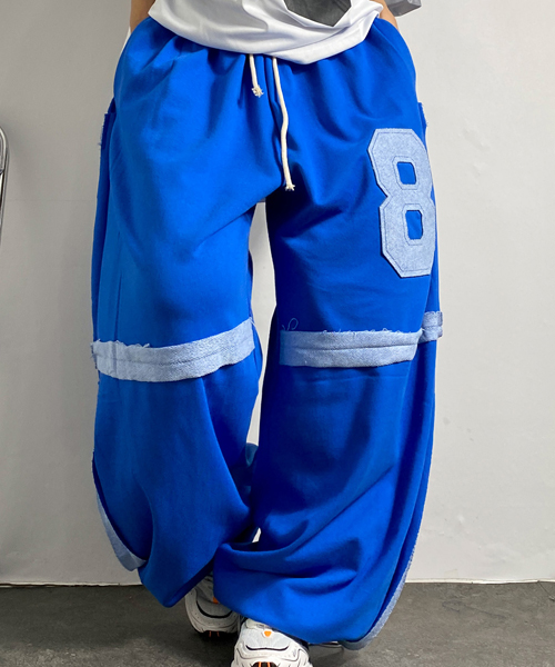 Unique1531 페틑에잇 와이드 스트링팬츠~