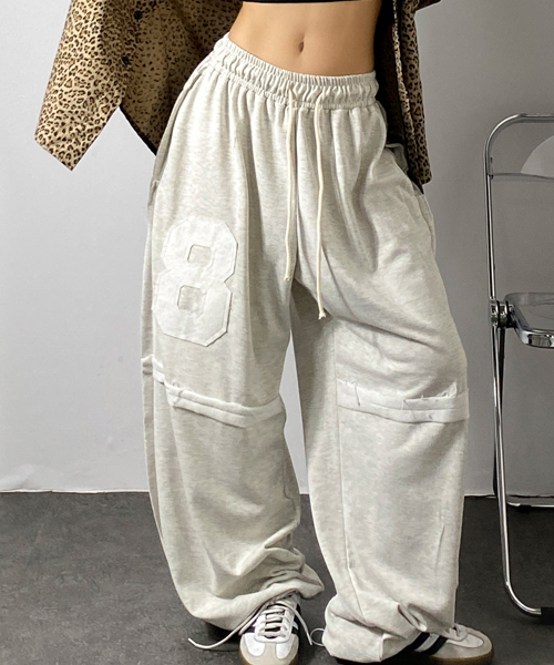 Unique1531 페틑에잇 와이드 스트링팬츠~